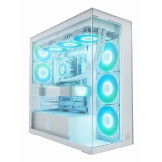 ARCTIC Xtender White (Clear Glass) Midi Tower Alb