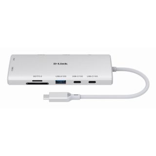 D-Link DUP-A01 hub-uri de interfață USB 3.2 Gen 1 (3.1 Gen 1) Type-C 10000 Mbit/s Alb