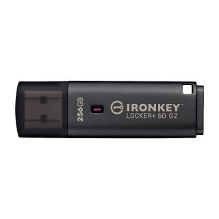 Kingston Technology IronKey Locker+ 50 G2 memorii flash USB 256 Giga Bites USB Tip-A 3.2 Gen 1 (3.1 Gen 1) Negru