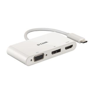 D-Link DUB-V310 stații de andocare și replicatoare de porturi pentru calculatoare portabile Prin cablu USB 3.2 Gen 1 (3.1 Gen 1) Type-C Alb