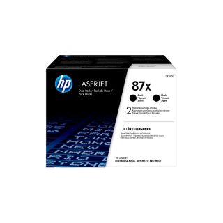 HP Pachet cu 2 cartuşe de toner LaserJet originale de capacitate extinsă 87X Negru