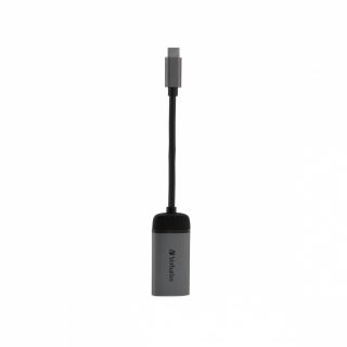Verbatim 49143 adaptor pentru cabluri video 0,1 m USB tip-C HDMI Negru, Argint