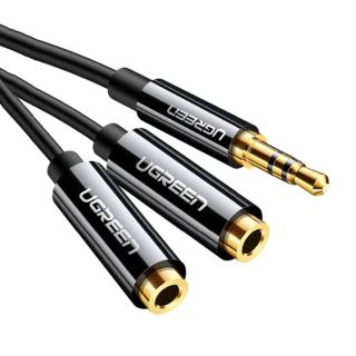 Ugreen 20816 cablu audio 0,0025 m 2.5mm 2 x 3.5mm Negru