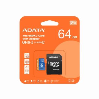 ADATA 64GB, microSDHC, Class 10 64 Giga Bites UHS-I Clasa 10