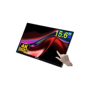 Verbatim 32238 monitoare LCD 39,6 cm (15.6") 3840 x 2160 Pixel 4K Ultra HD Ecran tactil Negru