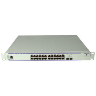 Switch Alcatel-Lucent OmniSwitch 6450, 24x PoE, 2x 1G/10G SFP+, 1U rackmount - second hand