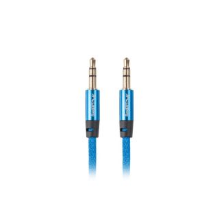 Cablu minijack 3,5 mm M/M 3 pini 3 m blu