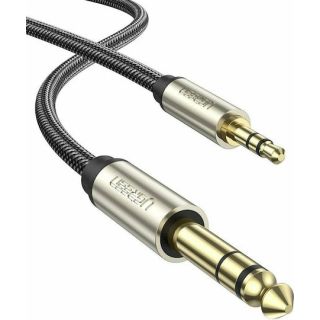CABLU audio Ugreen, "AV127" TRS jack 3.5 mm (T) la jack 6.35 mm (T), lungime 3m, gri "10629" - 6957303816293