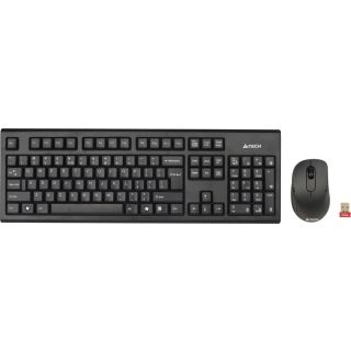 Kit TASTATURA si Mouse A4TECH, "GR-85+G3-630N", wireless, 104 taste format standard, mouse 1000dpi, 3/1 butoane, negru, "7100N"