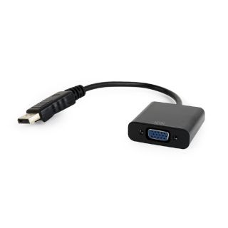 CABLU video GEMBIRD, adaptor DisplayPort (T) la VGA (M), 10cm, rezolutie maxima Full HD (1920 x 1080) la 60Hz, negru, "AB-DPM-VGAF-02"