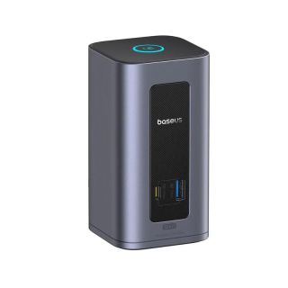 DOCKING Station Baseus Nomos NU1 Air Spacemate 12-in-1, conectare PC USB-C, 2xHDMI 2K@60,2xDP2K@60,2xUSB-C (10Gbps),2xUSB-A 5Gb,2xUSB-A,RJ45,PD 100W, gri "B0114400" - 6953156210981