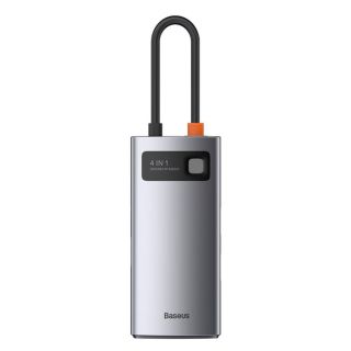 DOCKING Station Baseus Metal Gleam,conectare PC USB-C, USB 3.0x1|USB 2.0x1|USB Type C x 1 PD 100W 5V/9V/ 4.5V/20V 5A (Max) | HDMI x 1/4K/30Hz,gri "CAHUB-CY0G" -6953156204621