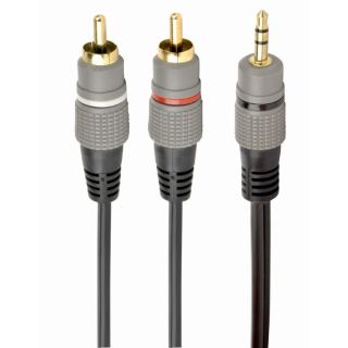 CABLU audio GEMBIRD stereo (3.5 mm jack la 2 x RCA), 1.5m, conectori auriti, "CCA-352-1.5M"