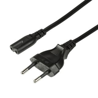 CABLU alimentare LOGILINK casetefon, 3m, intrare Euro plug, iesire C7, 10A, testat VDE, black, "CP145"