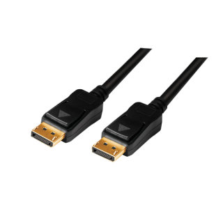 CABLU video LOGILINK, DisplayPort (T) la DisplayPort (T) 1.2, 15m, amplificare, conectori auriti, rezolutie maxima 4K (3840 x 2400) la 60 Hz, plastic, triplu ecranaj, negru, "CV0113"