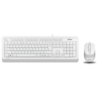 Kit TASTATURA si Mouse A4TECH, "Fstyler FM10+FK10", wired, 104 taste format standard, mouse 1600dpi, 4/1 butoane, alb, "F1010-W"