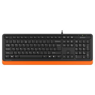 TASTATURA A4TECH, "Fstyler USB", cu fir, 104 taste format standard, USB, negru & portocaliu, "FK10 Orange"