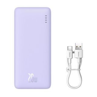 POWER BANK Baseus Airpow, 10000mAh, 20W, 1 x USB; 1 x USB Type-C, total 3A, violet, "P10022801513-00" - 6932172646974