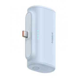 POWER BANK Baseus Compact, capacitate 5000mAh, 20W, 1 x USB Type-C, total 5V/2.4A, albastru, "P10068306313-00" - 6932172659523