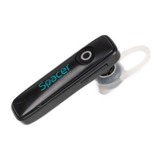 CASCA Spacer wireless, pt. smartphone, monocasca, microfon pe casca, negru, "SPBH-HF-01-BK",