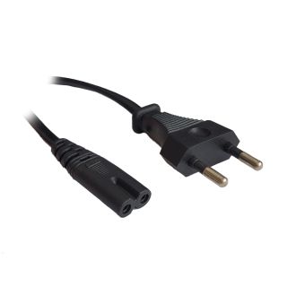CABLU alimentare Spacer casetofon, 1.8m, intrare Euro plug, iesire C7, 10A, negru, "SPPW-EUPG-C7-10A-1.8"