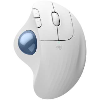 LOGITECH ERGO M575S Wireless Trackball  - OFFWHITE+BLUE BALL - BT - EMEA28-935 "910-007030"