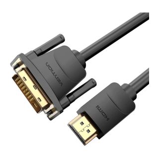 CABLU video Vention, HDMI(T) la DVI-D(T) 24+1 pin, 5m, rezolutie 4K la 60Hz, PVC, negru, "ABFBJ" - 6922794732841