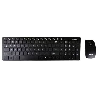 Kit tastatura si mouse Wireless TED TD920 negru - nou