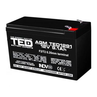 Acumulator TED AGM VRLA 12V 9.1Ah - nou