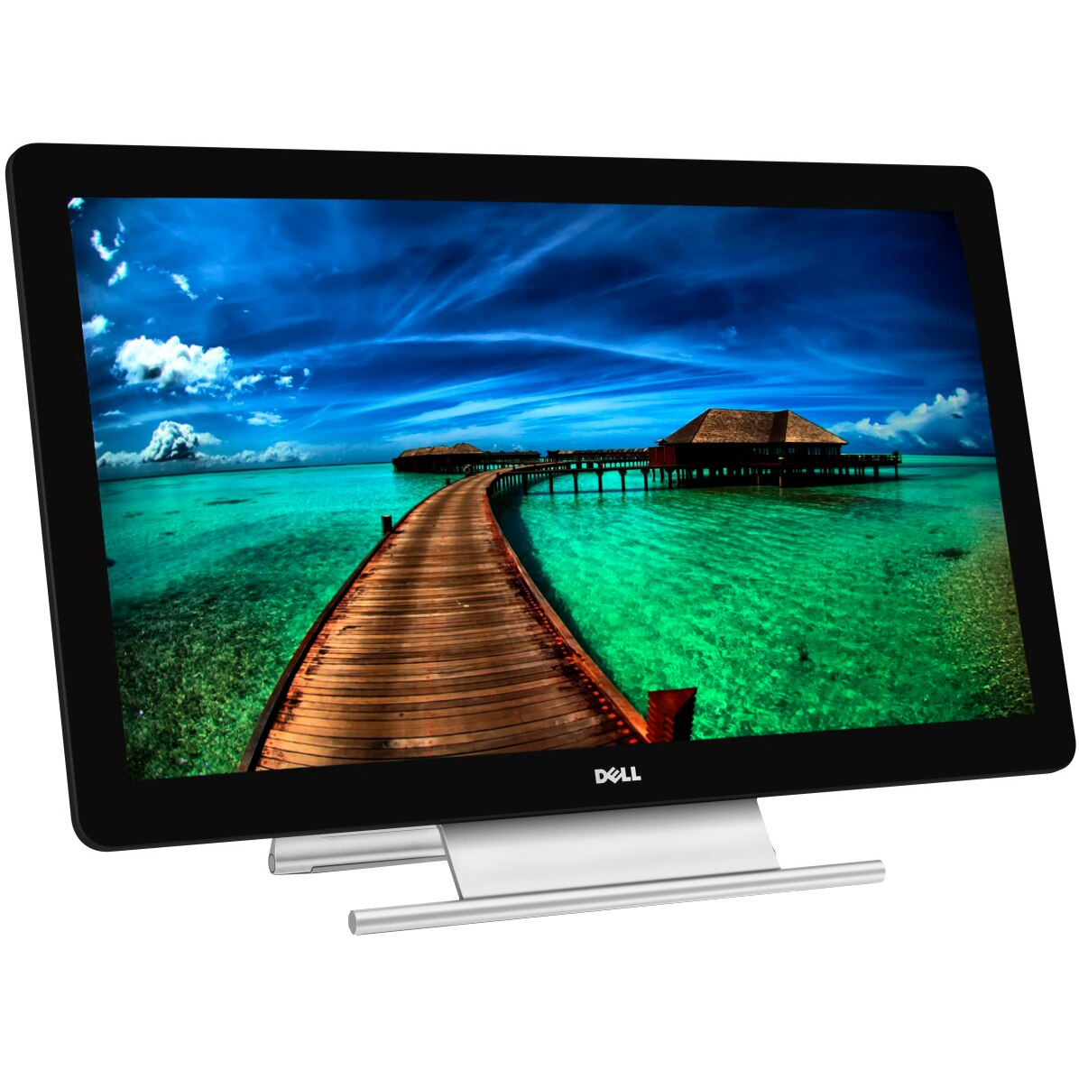 Dell P2714T  27 inch LED TouchScreen  1920x1080 Full HD  16:9  HDMI  displayport  black  monitor refurbished
