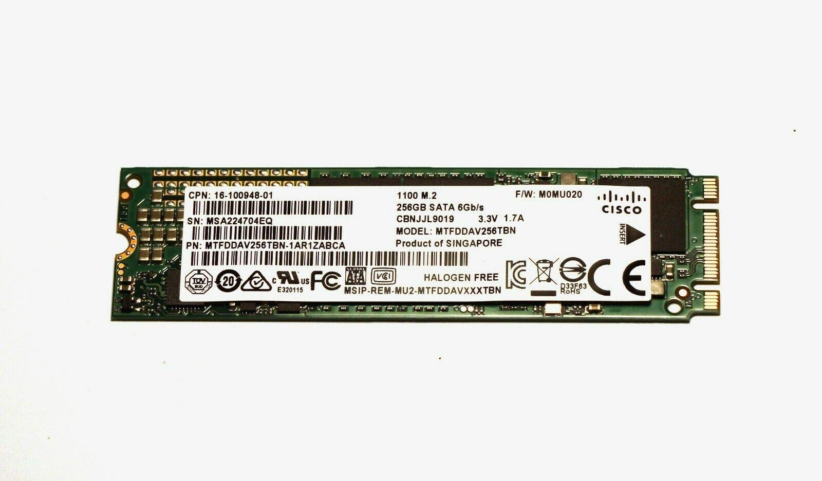 SSD Micron 1100 256GB M.2 2280 SATA - second hand