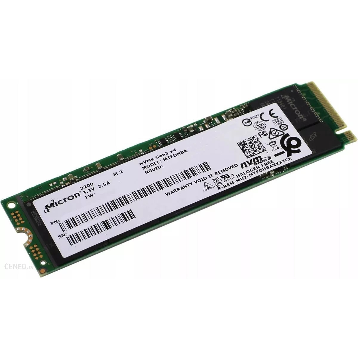 SSD Micron 2200 MTFDHBA1T0TCK 1TB PCIe 3.0 x4 NVMe - second hand